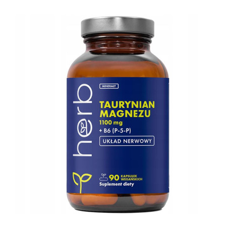 HERB TAURYNIAN MAGNEZU 1100 mg+B6 (P-5-P)- 90 kaps