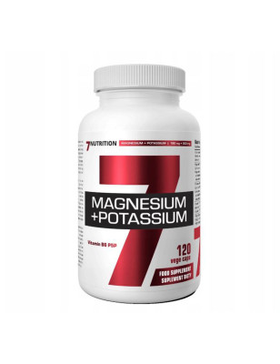 7 NUTRITION MAGNESIUM + POTASIUM B6 -120 kaps vege