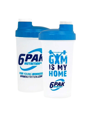 6PAK SHAKER GYM IS MY HOME white 700ml
