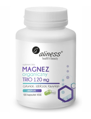 ALINESS MAGNEZ ORGANICZNY TRIO 120mg z B6-100k Veg