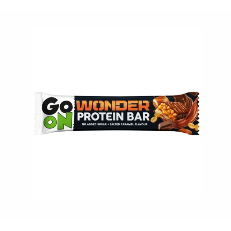 GO ON WONDER BATON PROTEINOWY 45 g SaltedPeanCaram GO ON WONDER BATON PROTEINOWY 45 g SaltedPeanCaram