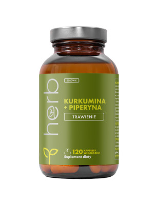 HERB KURKUMINA 200mg Piperyna - 120 kaps Vege