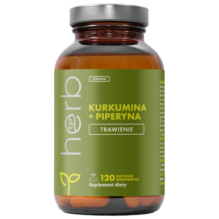 HERB KURKUMINA 200mg Piperyna - 120 kaps Vege