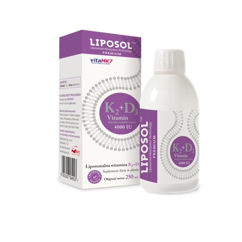 LIPOSOL LIPOSOMALNA WIT.K2100 ug + D3 4000 IU-250 LIPOSOL LIPOSOMALNA WIT.K2100 ug + D3 4000 IU-250