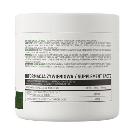 OSTROVIT LION'S MANE EXTRACT 50g vege