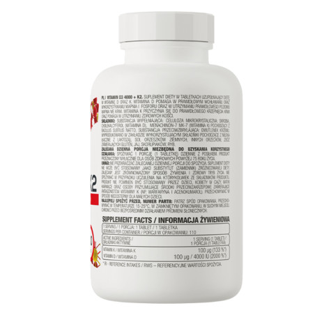 OSTROVIT VITAMIN D3 4000 + K2 - 110 tabl LE
