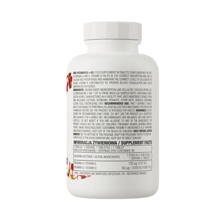 OSTROVIT VITAMIN D3+K2 90 kaps