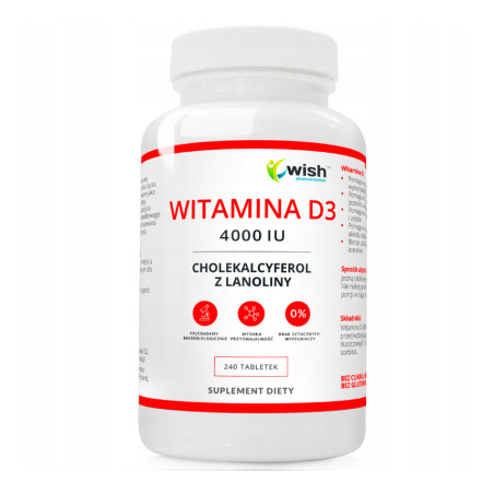 WISH WITAMINA D3 4000 IU - 240 tabl