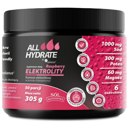 ALINESS ALLHydrate ELEKTROLITY RASPBERRY - 305 g