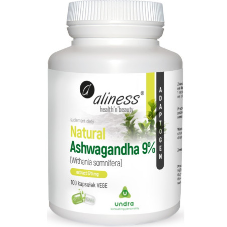 ALINESS NATURAL ASHWAGANDHA 570mg 9%-100kaps vege