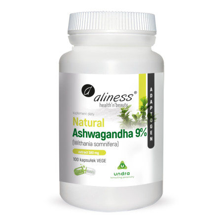 ALINESS NATURAL ASHWAGANDHA 580mg 9% - 100 kaps ve