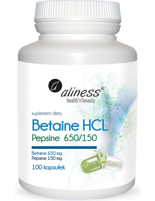 ALINESS BETAINA HCL PEPSINE 650/150 - 100kaps