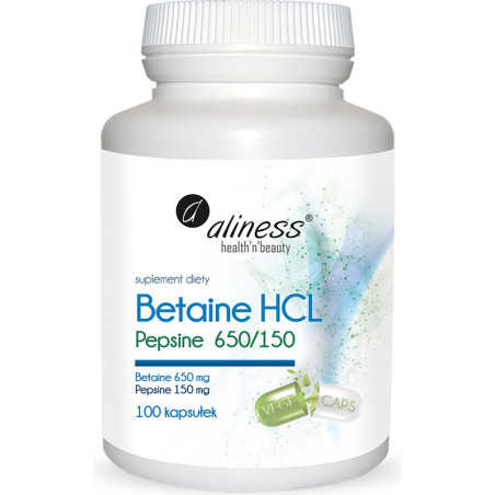 ALINESS BETAINA HCL PEPSINE 650/150 - 100kaps
