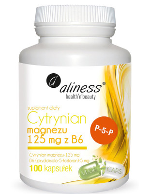 ALINESS CYTRYNIAN MAGNEZU 125mg z B6-100kaps VEGE 