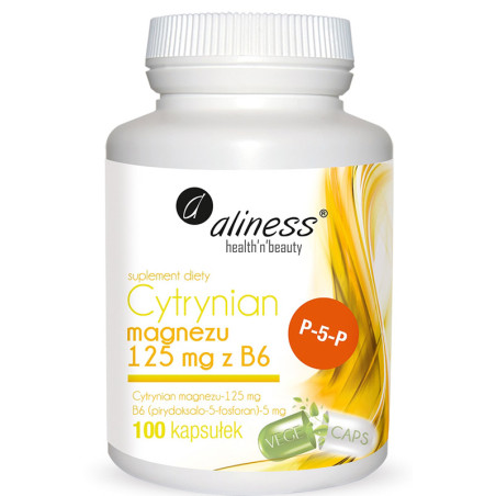 ALINESS CYTRYNIAN MAGNEZU 125mg z B6-100kaps VEGE 